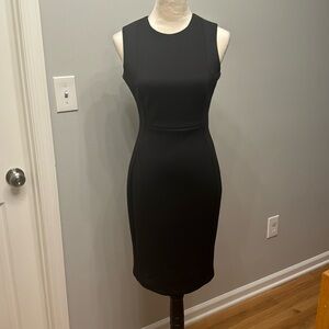 Calvin Klein size 2 black midi dress